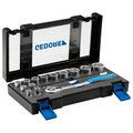 Gedore 1/2" Drive Socket Set, Metric, 15 pcs 19 DMU-20